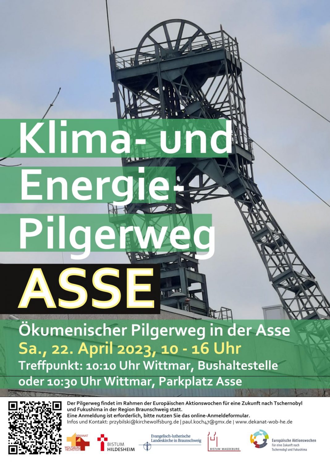 Plakat der Klima- und Energie-Pilgerwanderung in der Asse 2